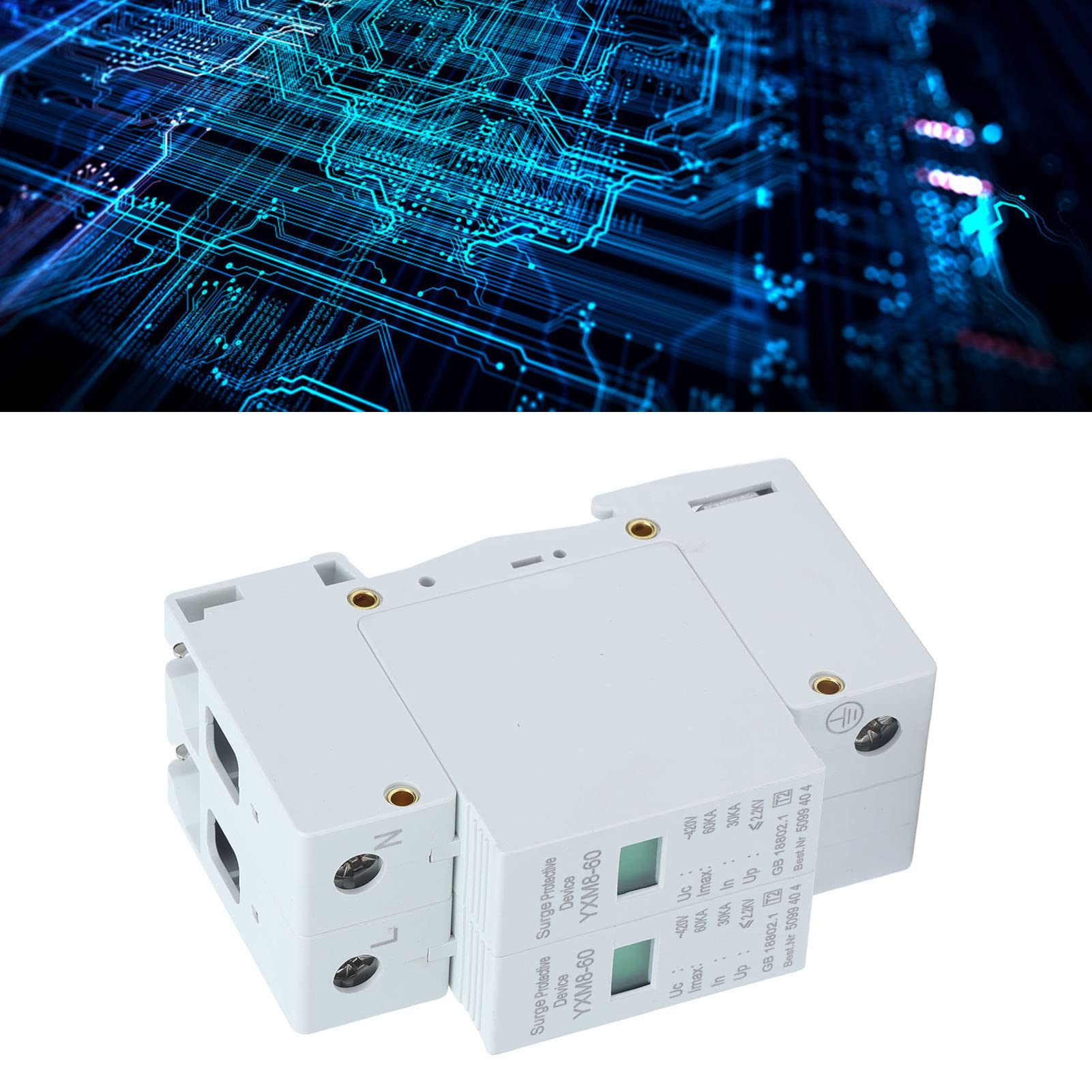 Jadeshay Installation Électrique Parafoudre 2P 60kA YXM8-60