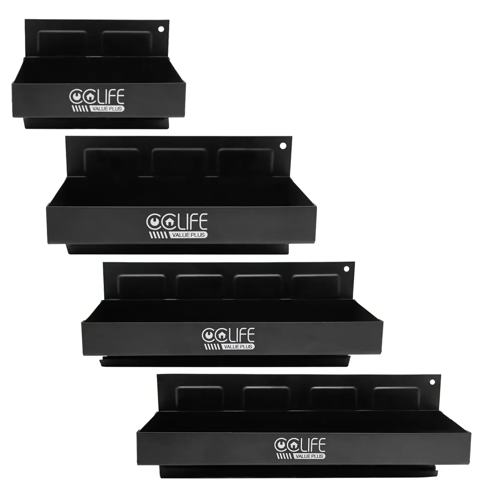 CCLIFE DIY Tools étagère magnétique lot de 4 atelier 150-310 mm