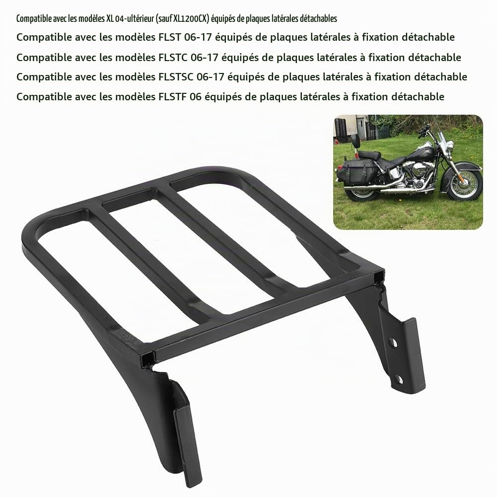 OUKENS Accessoires de moto Sissy Bar Porte-Bagages Acier XL FLST