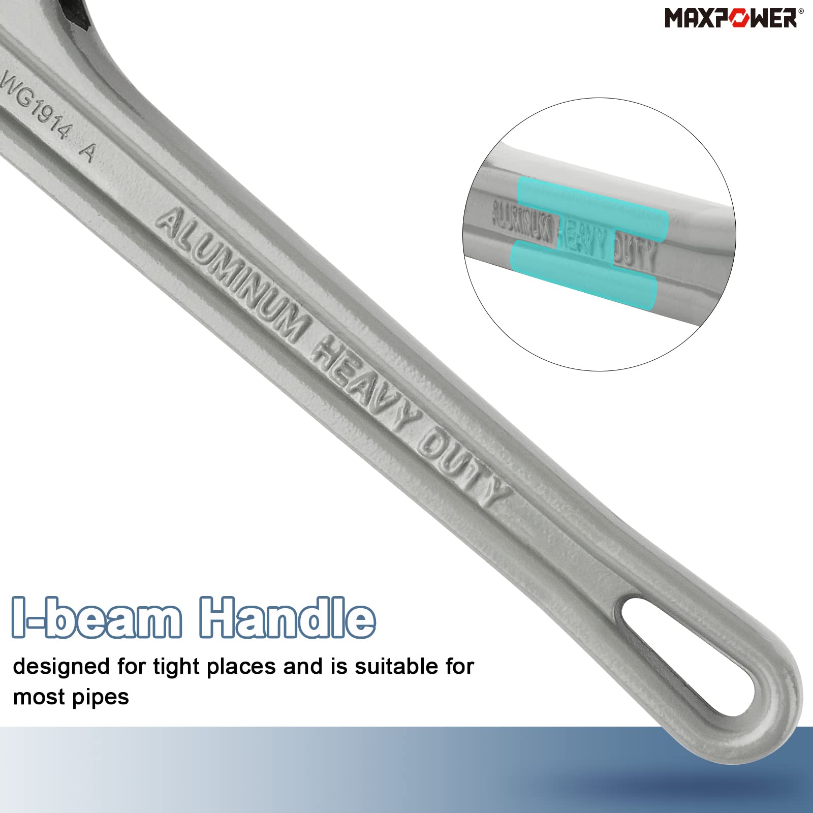 MaxPower Outils de plomberie clés tuyau alu 10-14-18 pouces lot