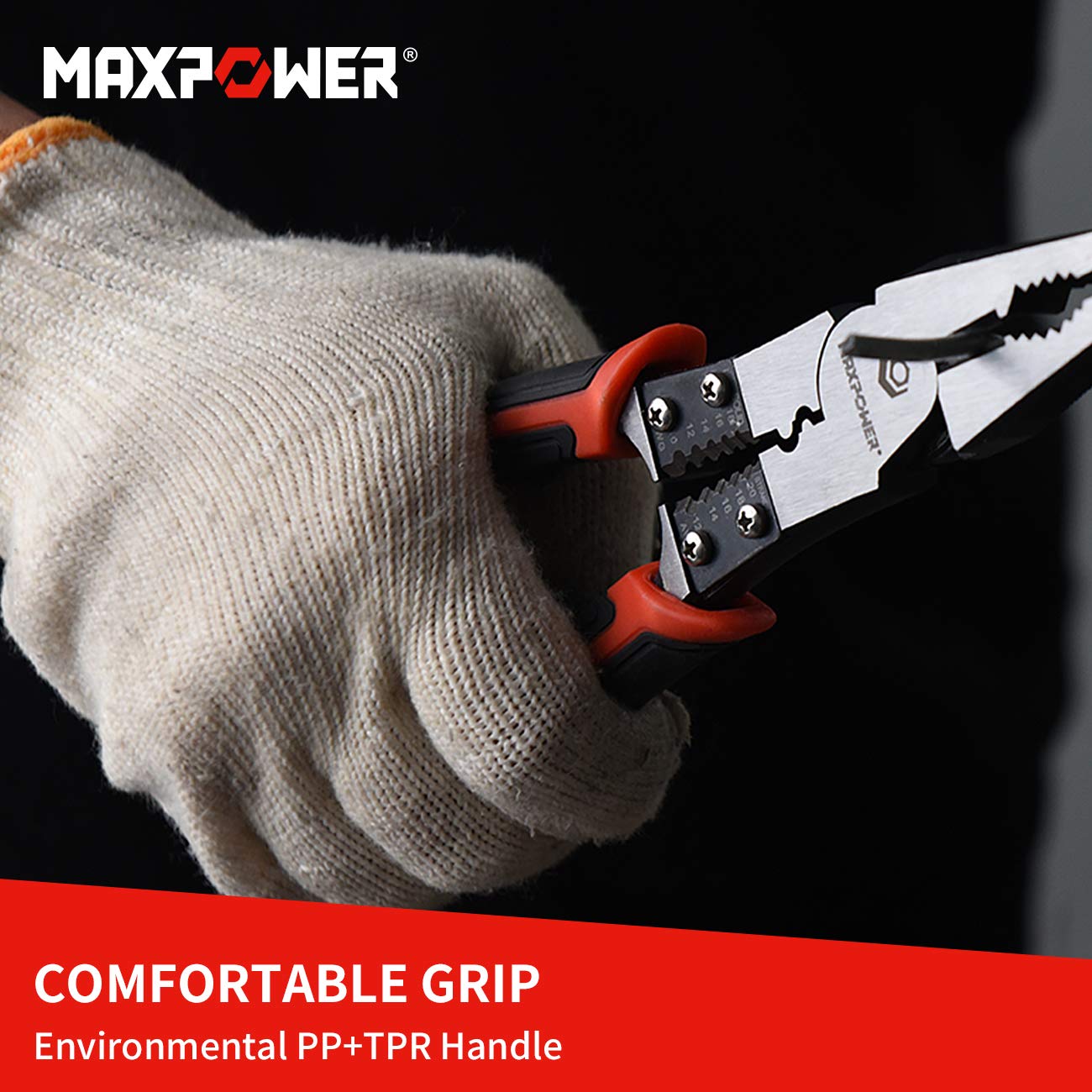 MaxPower Outils de serrage jeu 3 pinces Cr-V à dénuder