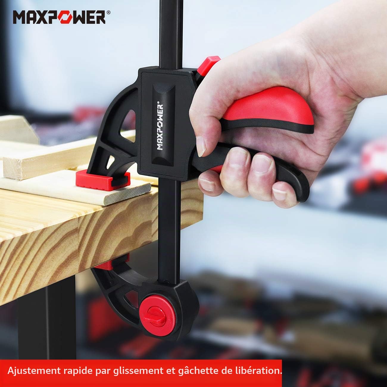 MaxPower Outils de serrage serre-joint rapide 600 mm 4 pièces 100 kg