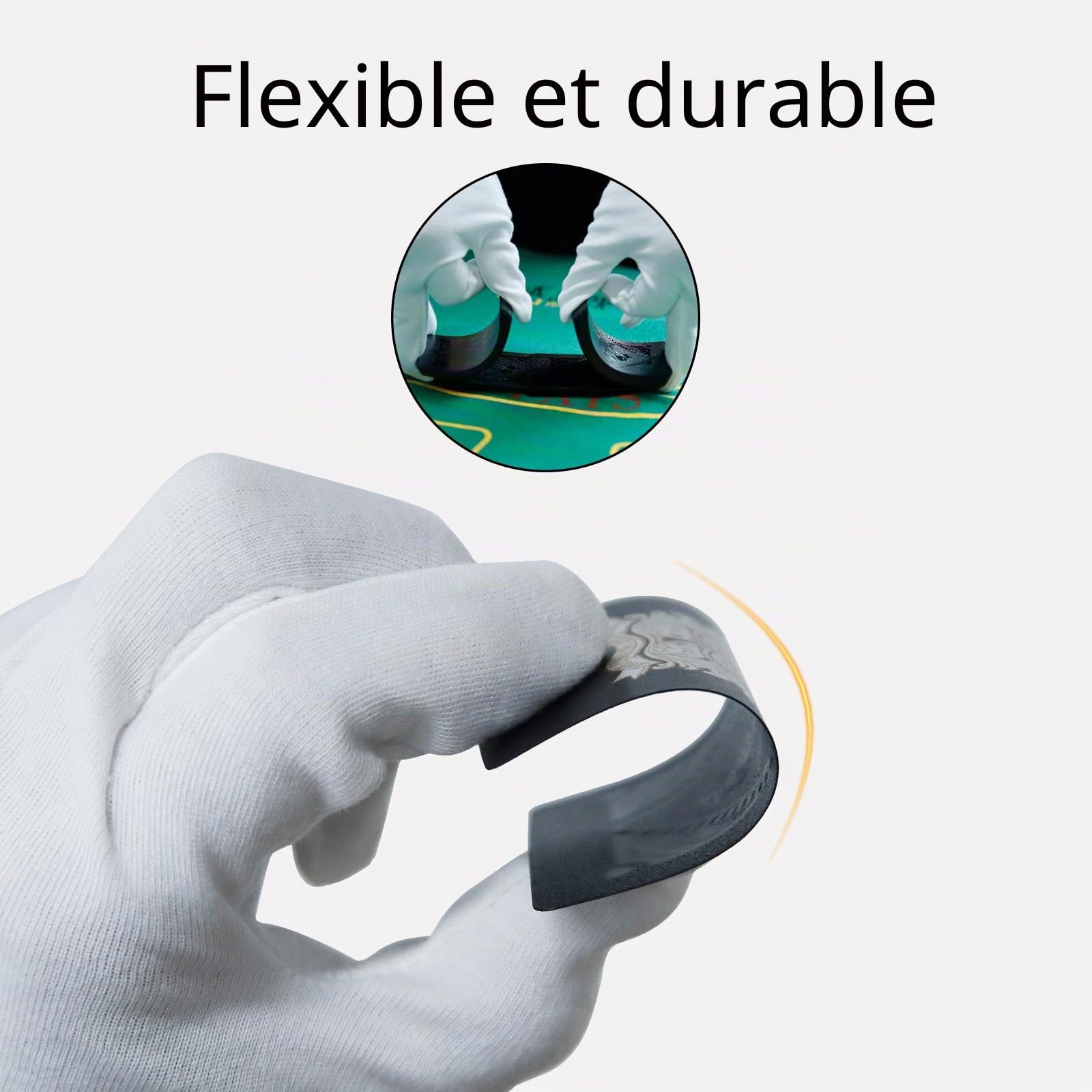 CCLife Carte Poker jeu cartes plastique noir-or 2x54 étanche