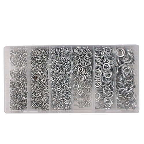 CCLIFE DIY Tools coffret rondelles ressort 1200 pcs 3-10 mm acier