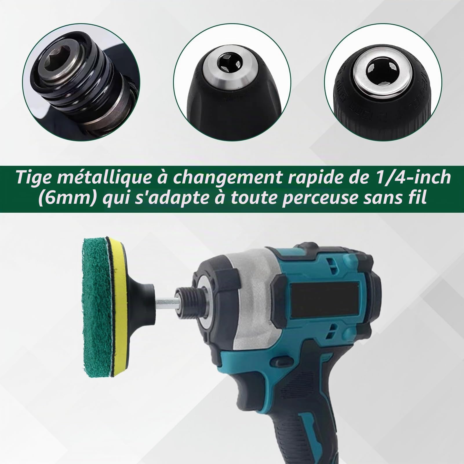 LEONTOOL Kit Nettoyage Perceuse 10,2 cm 7 Pièces Joint