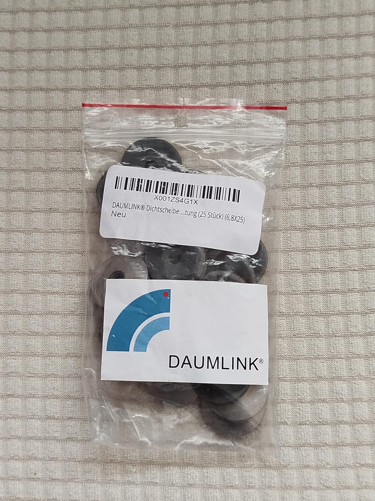 DAUMLINK Rondelles d'étanchéité inox A2 EPDM 6,8x16 lot 25