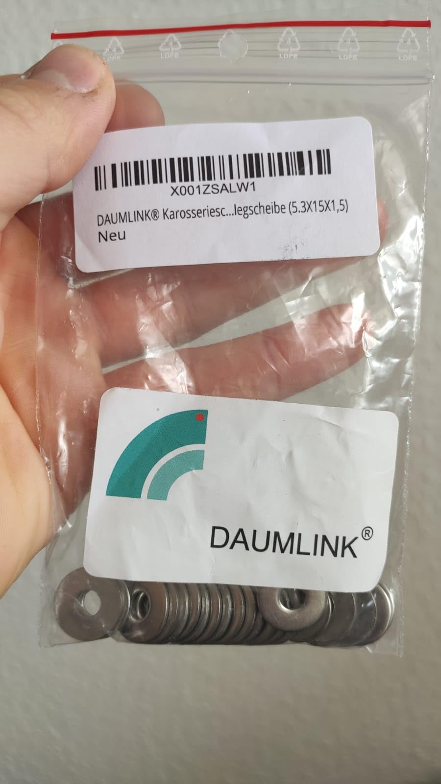 DAUMLINK Rondelles carrosserie inox A2 8,4x25x1,5 lot 25