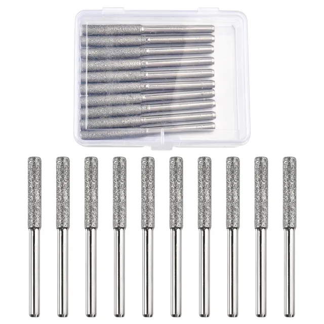 LEONTOOL Outils de Jardinage Lime Diamant 4mm Lot 10 avec Boîte