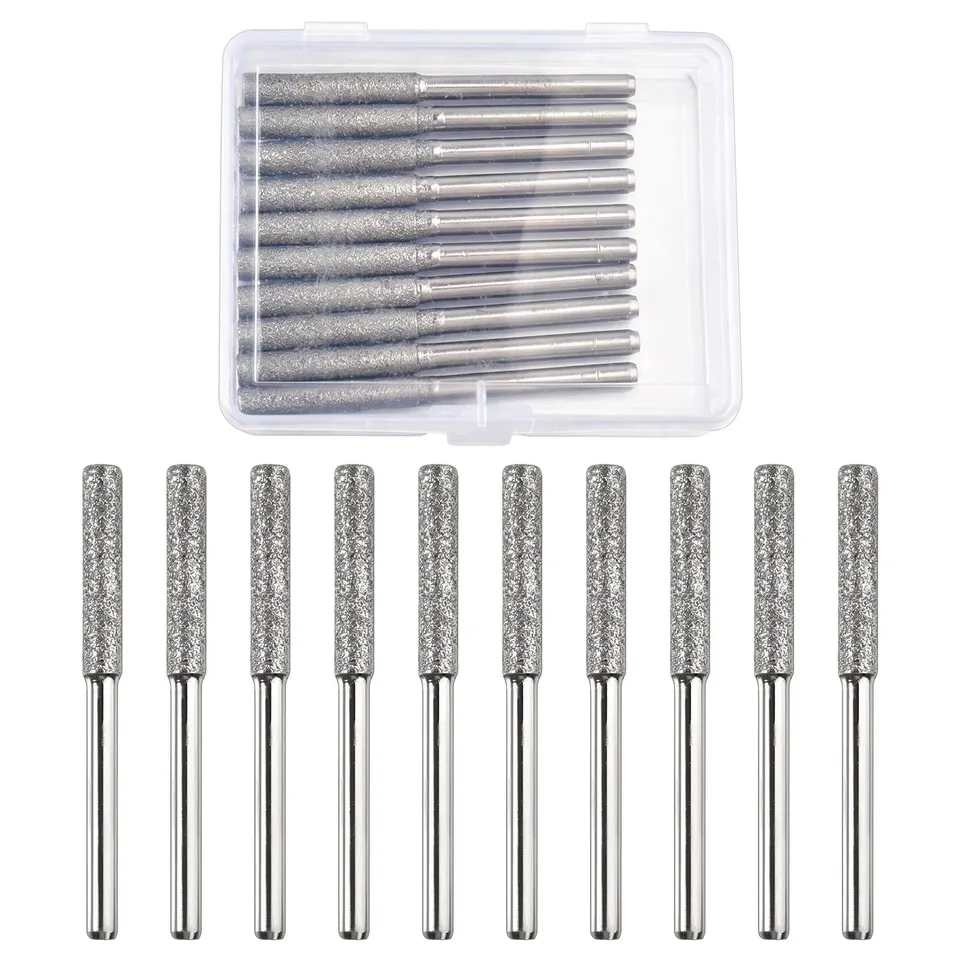 LEONTOOL Outils de Jardinage Lime Diamant 4mm Lot 10 avec Boîte