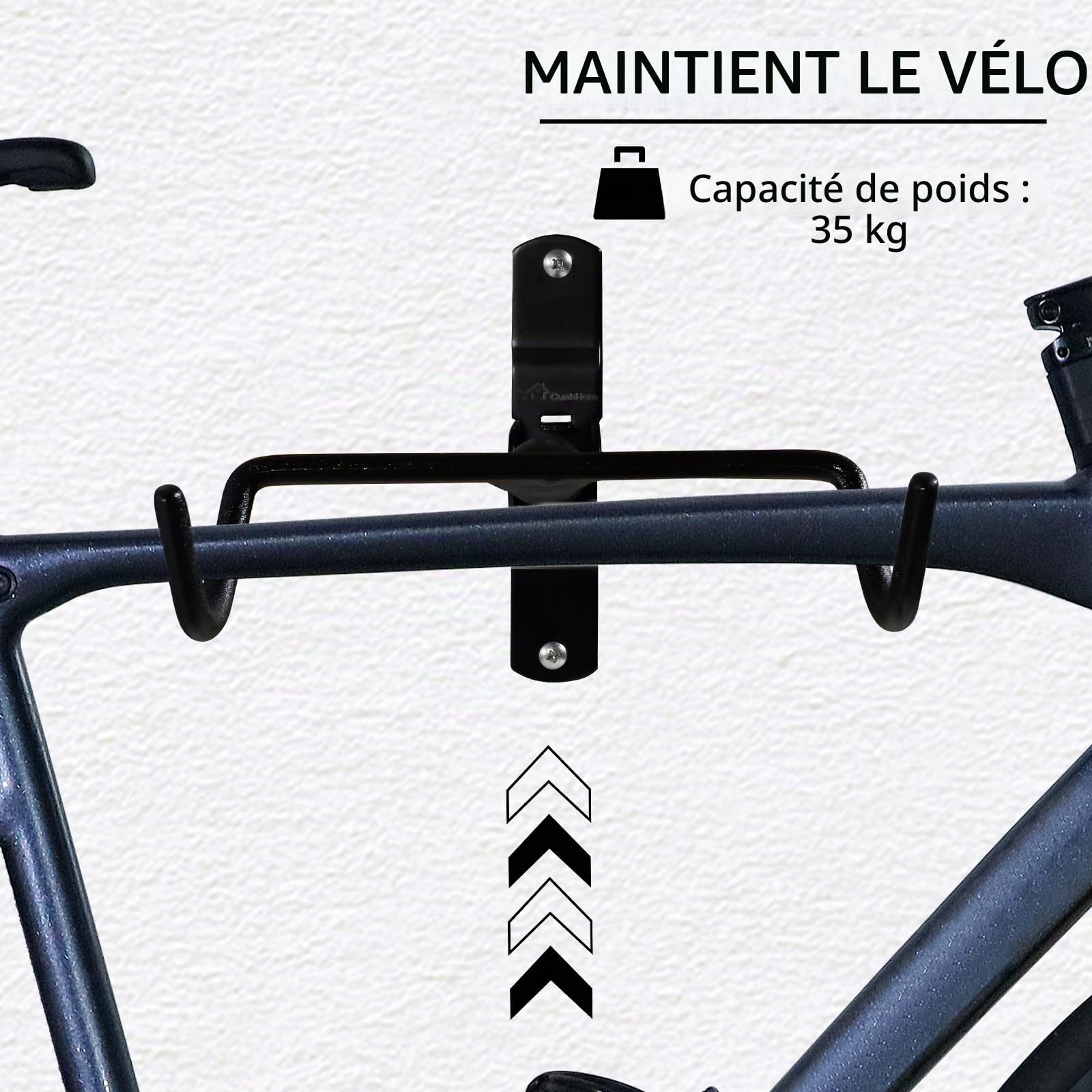 CCLIFE DIY Tools Support vélo mural pliable 35 kg