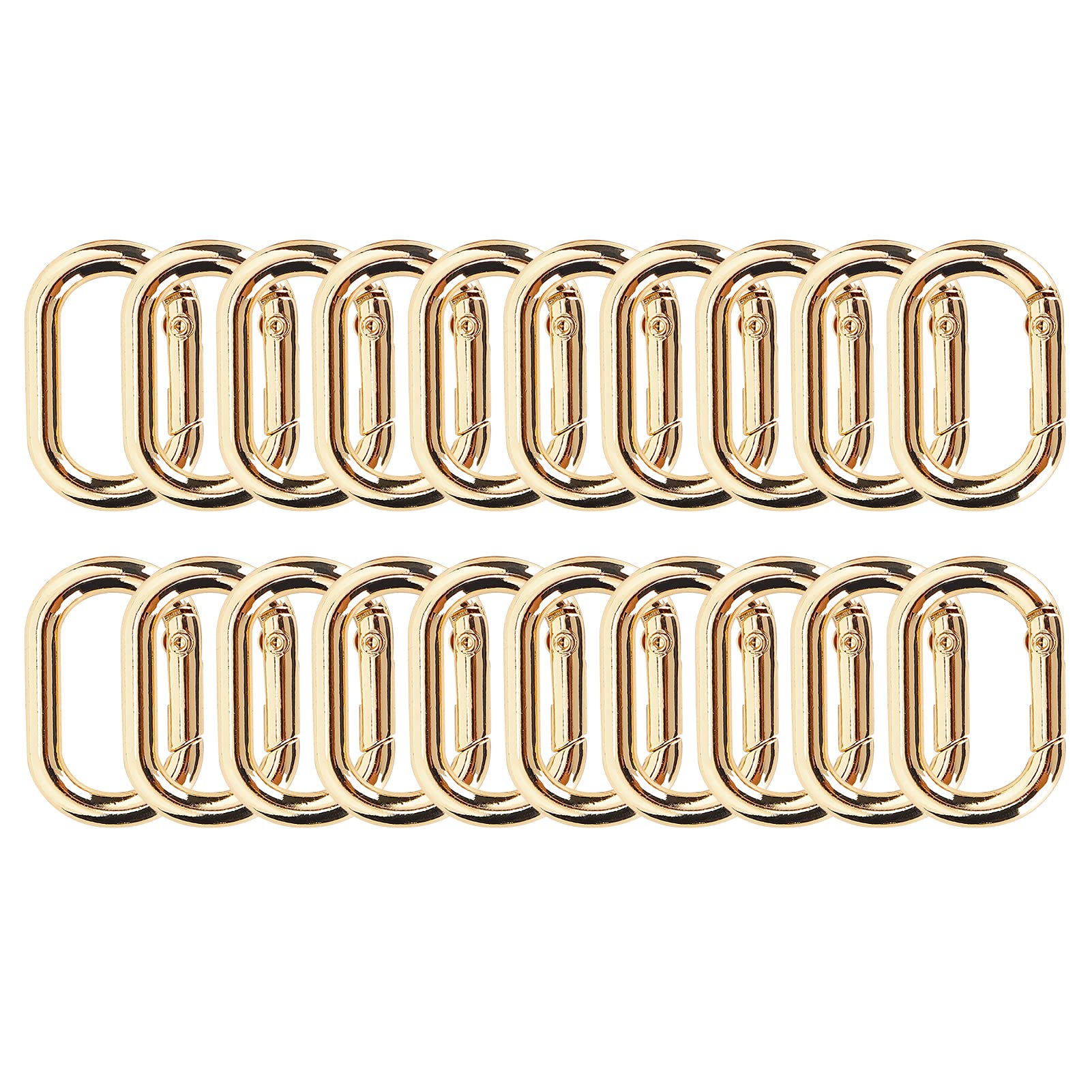 OUKENS Mousqueton ovale alliage doré lot de 20