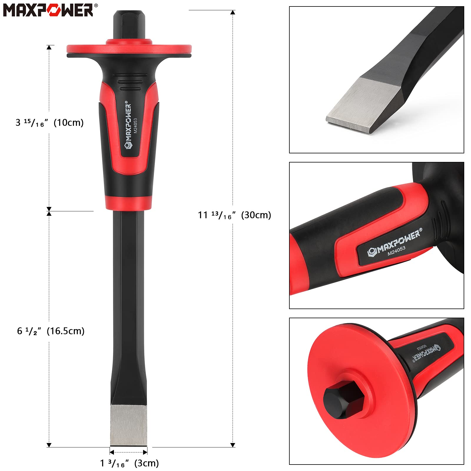 MaxPower Outils de coupe Burins maçon 3 pièces 220-300 mm