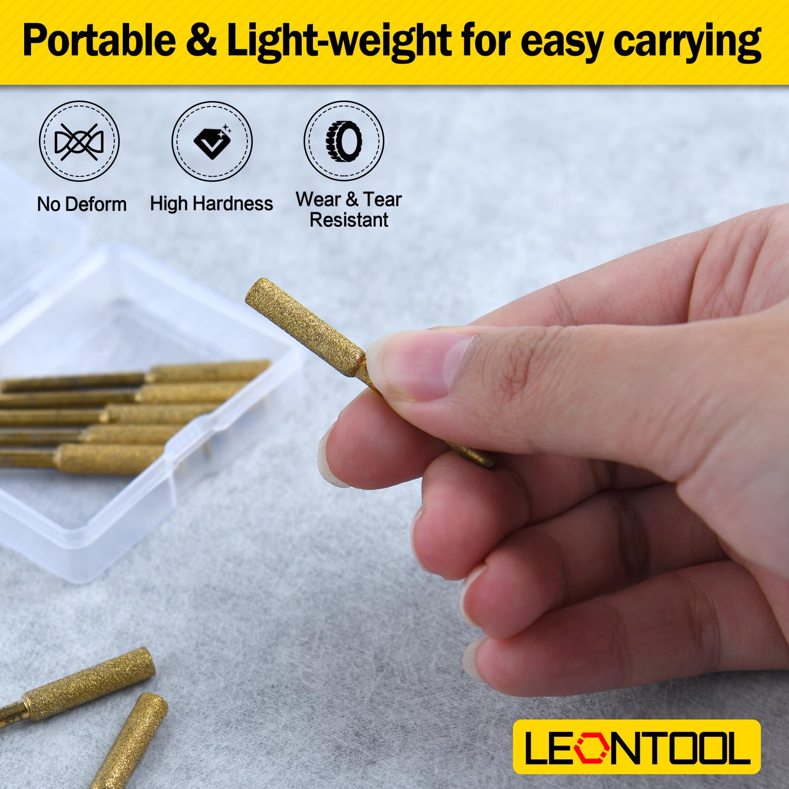 LEONTOOL Lime Diamant Tronçonneuse 4,8 mm Doré 8 Pièces
