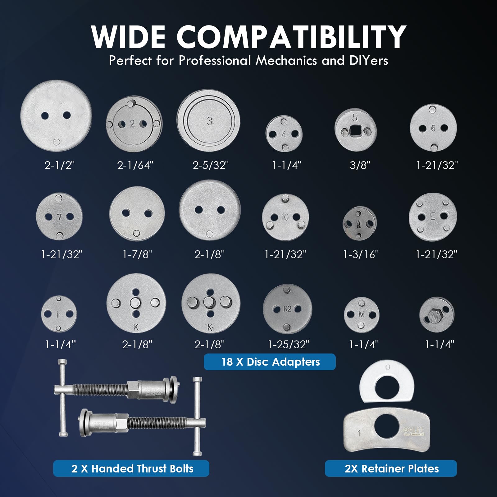 CCLIFE Brake System Tools repousse piston 22 pièces