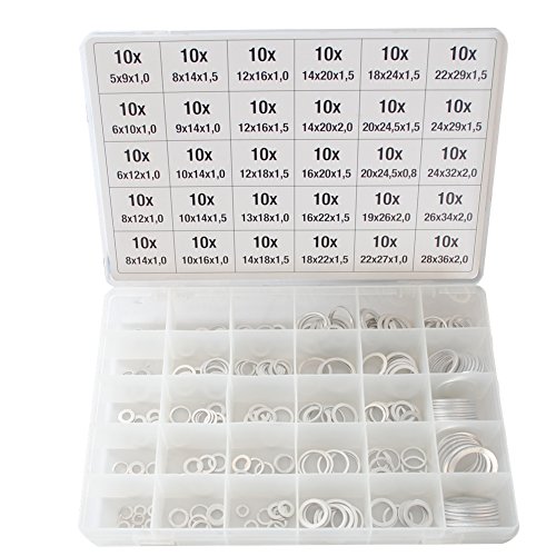 CCLIFE coffret 300 rondelles alu étanchéité vidange