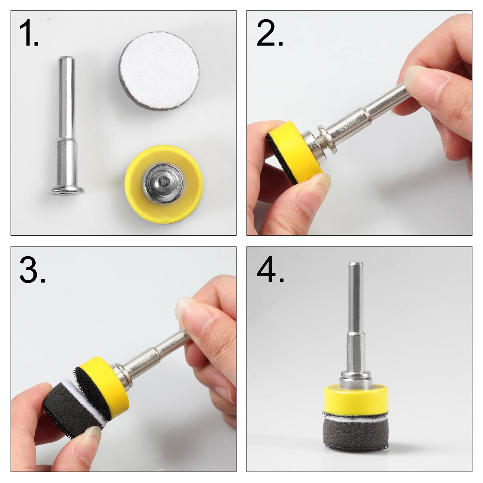 LEONTOOL Sanding patin ponçage 2,5 cm lot 5 perceuse