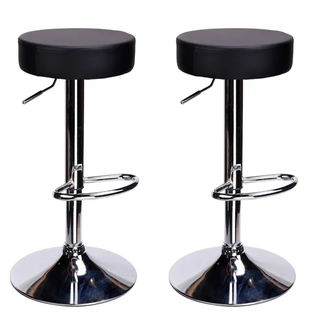 CCLIFE DIY Tools Tabouret Bar Noir Pivotant Lot 2 Simili