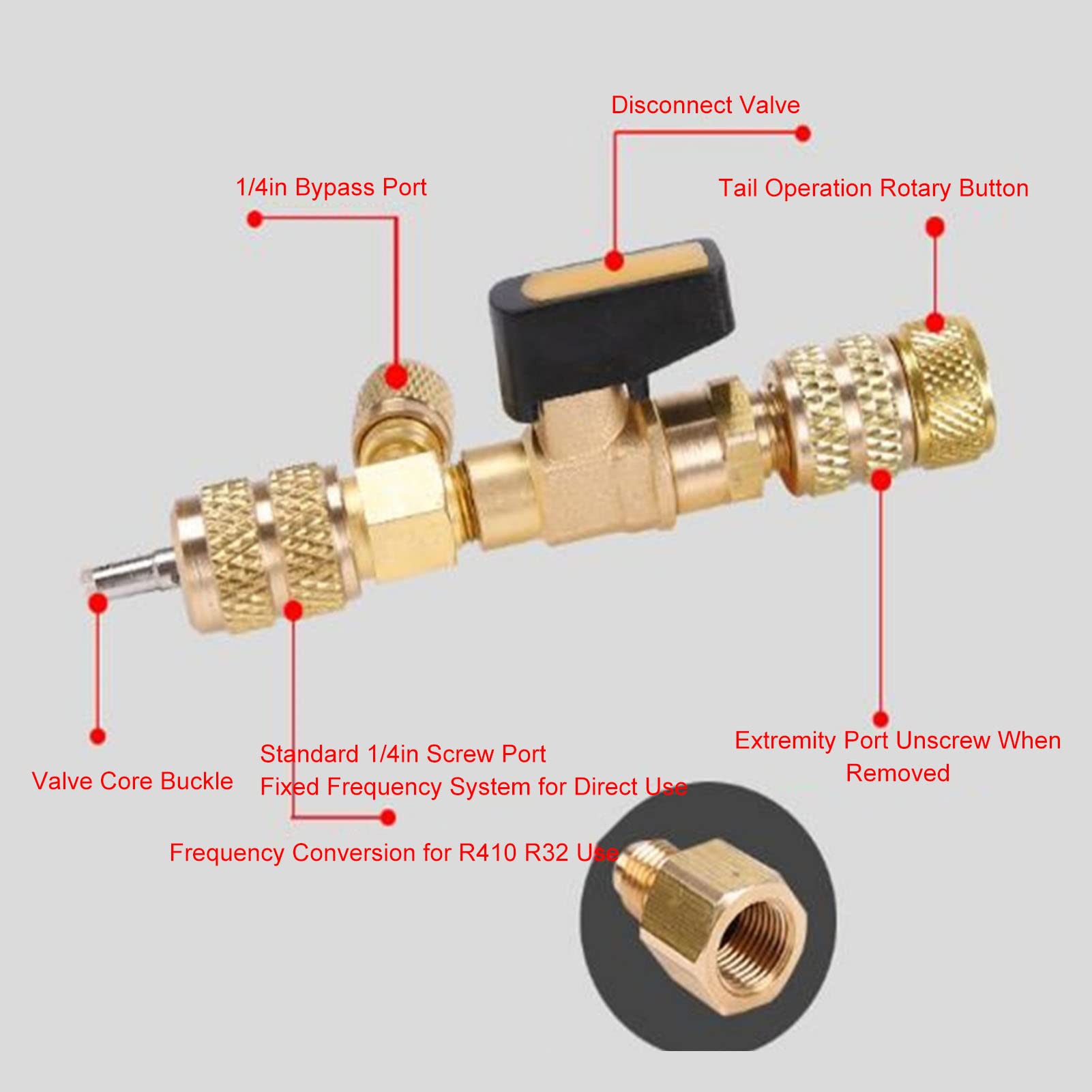 OUKENS outil noyau valve clim R22 R134 inox cuivre