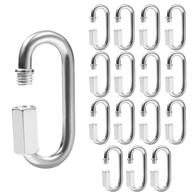 LEONTOOL Vis et Écrous Mousqueton M5 Acier 15 Pièces 200 lbs