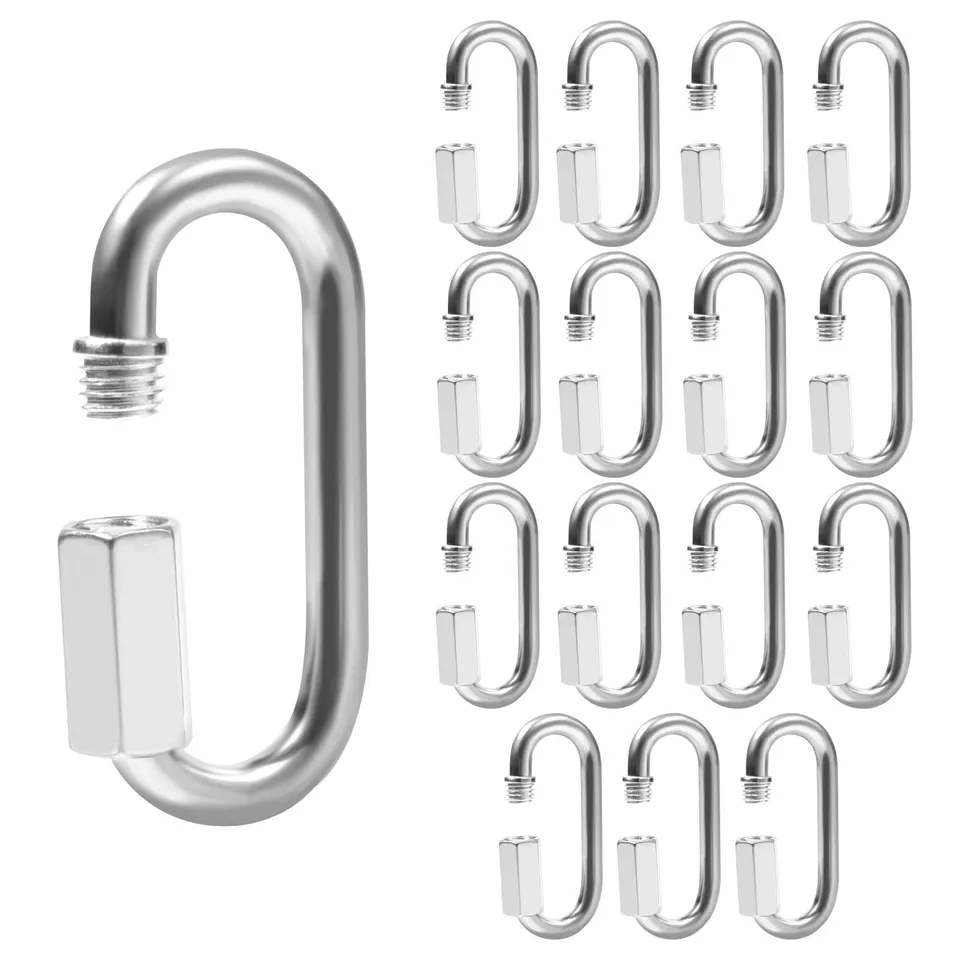 LEONTOOL Vis et Écrous Mousqueton M5 Acier 15 Pièces 200 lbs