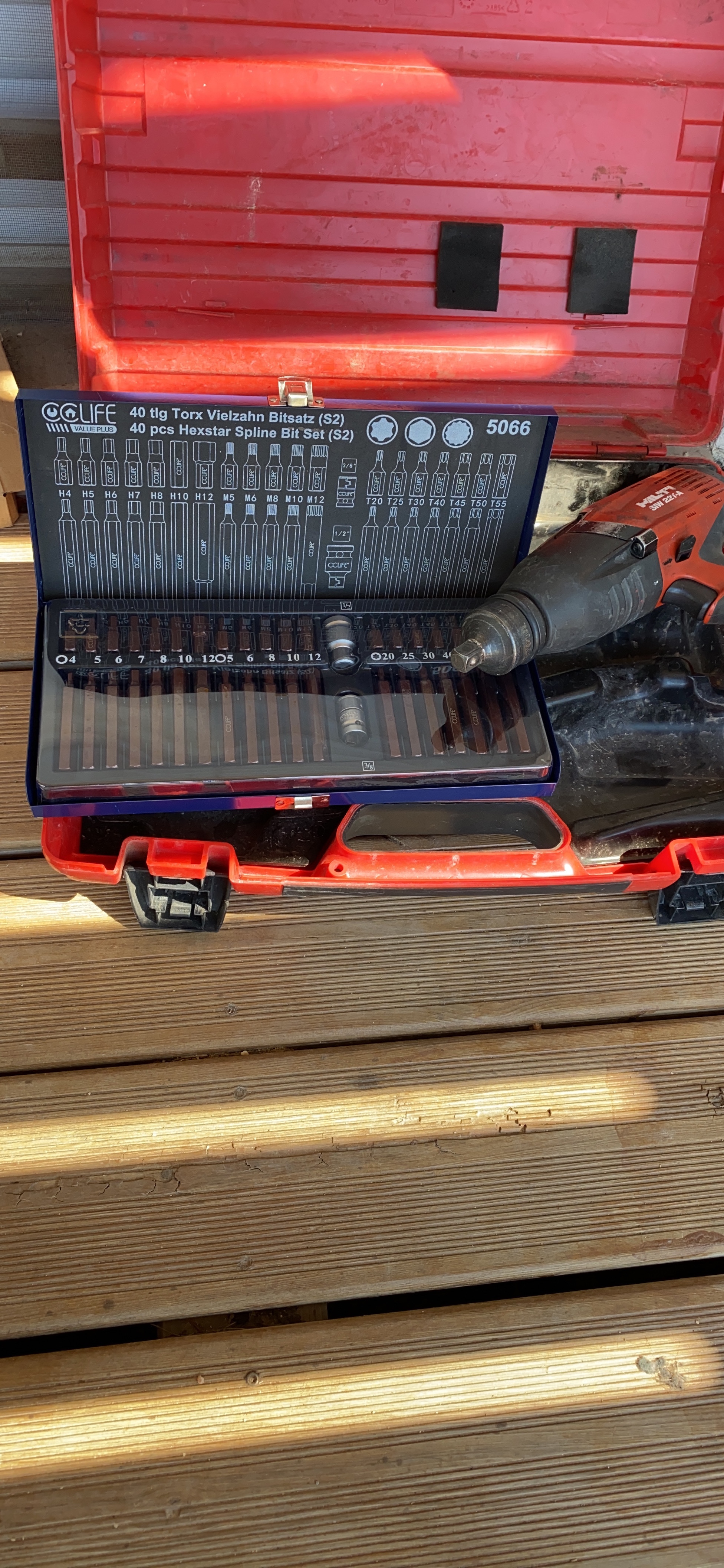 CCLIFE Socket and Bit Sets jeu 40 embouts S2 Torx XZN Hex