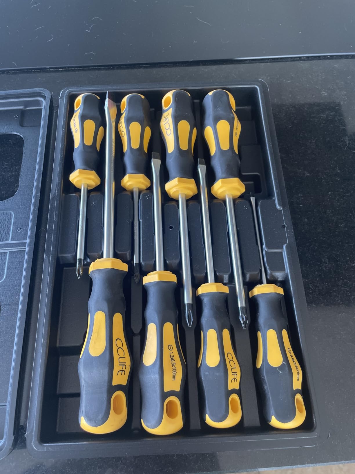 CCLIFE Screwdriver Sets jeu tournevis aimanté 8 pcs PH PZ SL