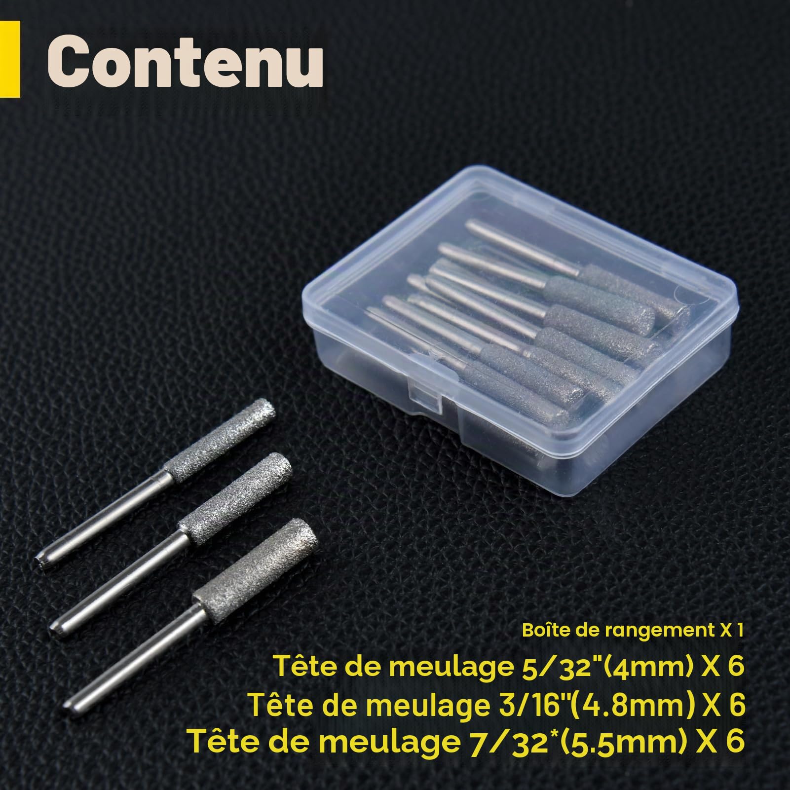 LEONTOOL Lime Diamant Tronçonneuse 4/4,8/5,5 mm Argent 18 Pièces