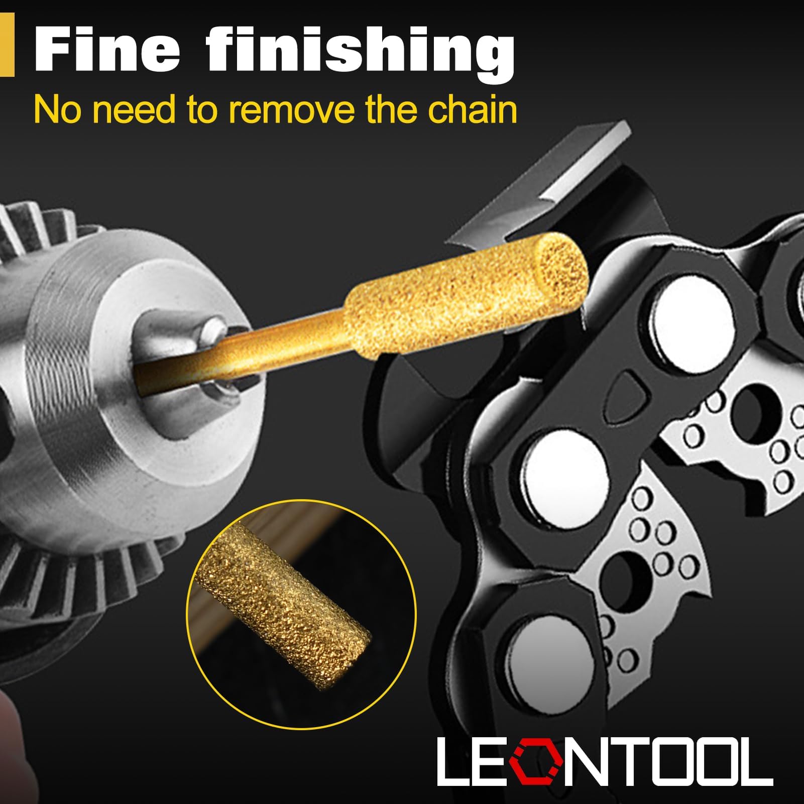 LEONTOOL Lime Diamant Tronçonneuse 4,8 mm Doré 8 Pièces