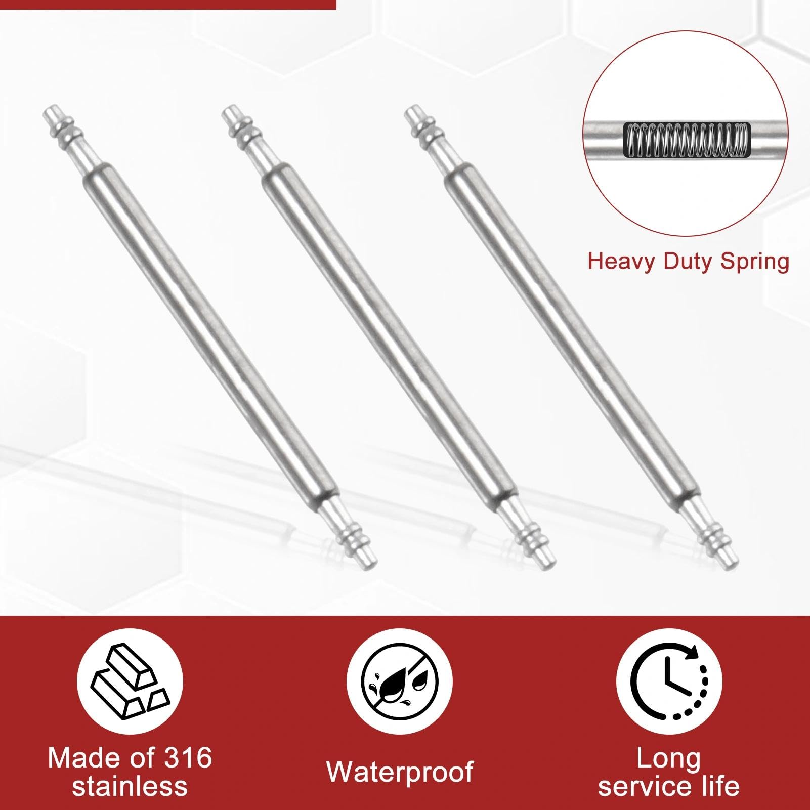 LEONTOOL Kit 360 goupilles montre 8-25 mm + outil inox