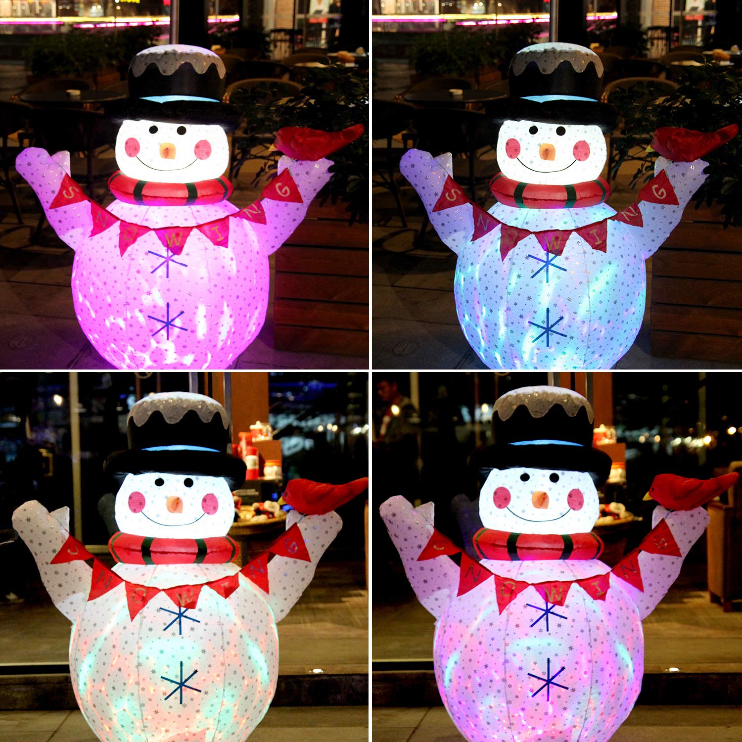 CCLIFE DIY Tools Bonhomme Neige Gonflable LED 180cm