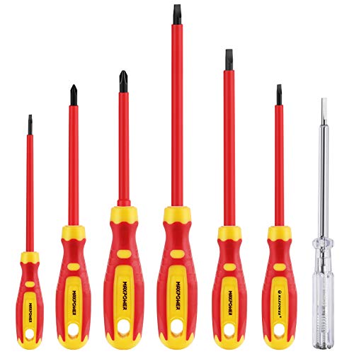 MaxPower Outils isolés 7 tournevis 1000V VDE + testeur