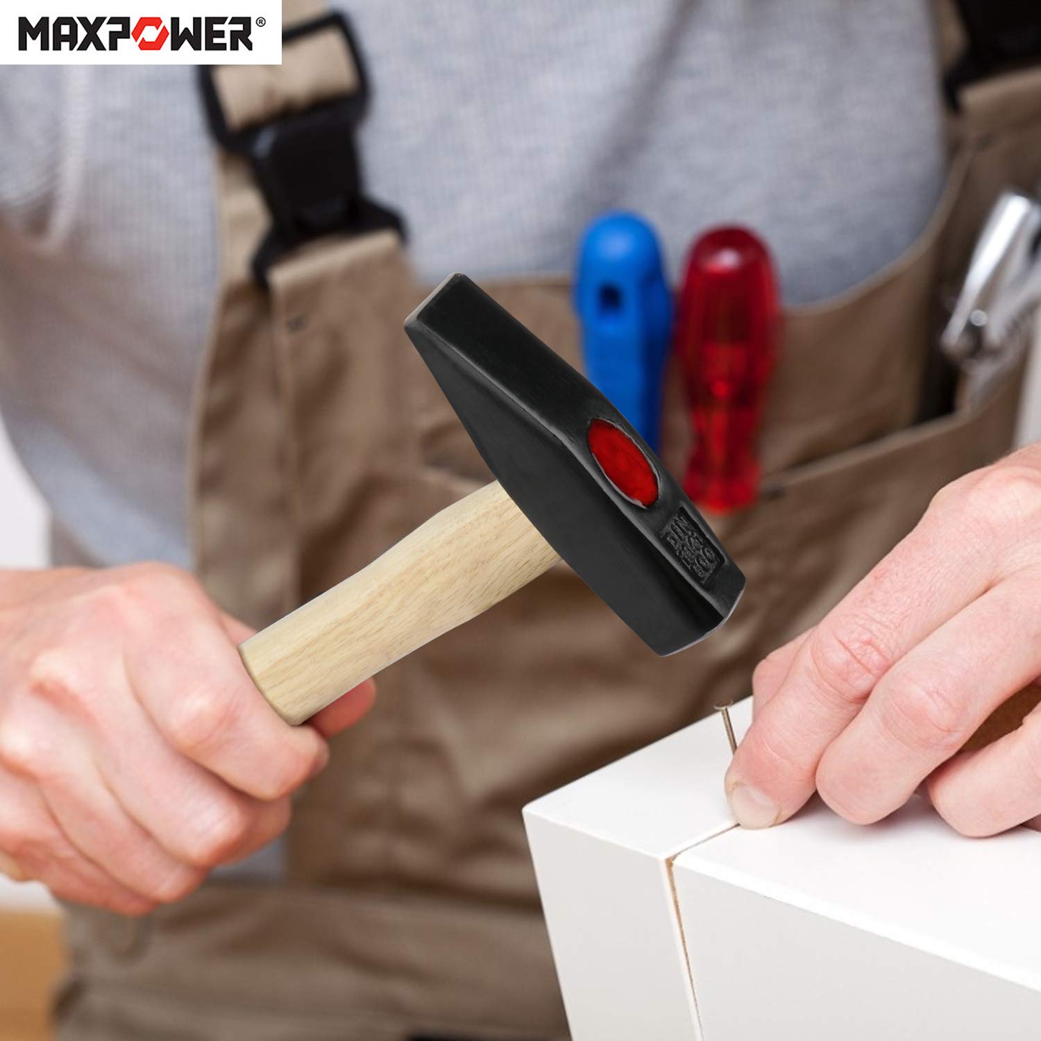 MaxPower Outils de frappe marteau charpentier 500g bois