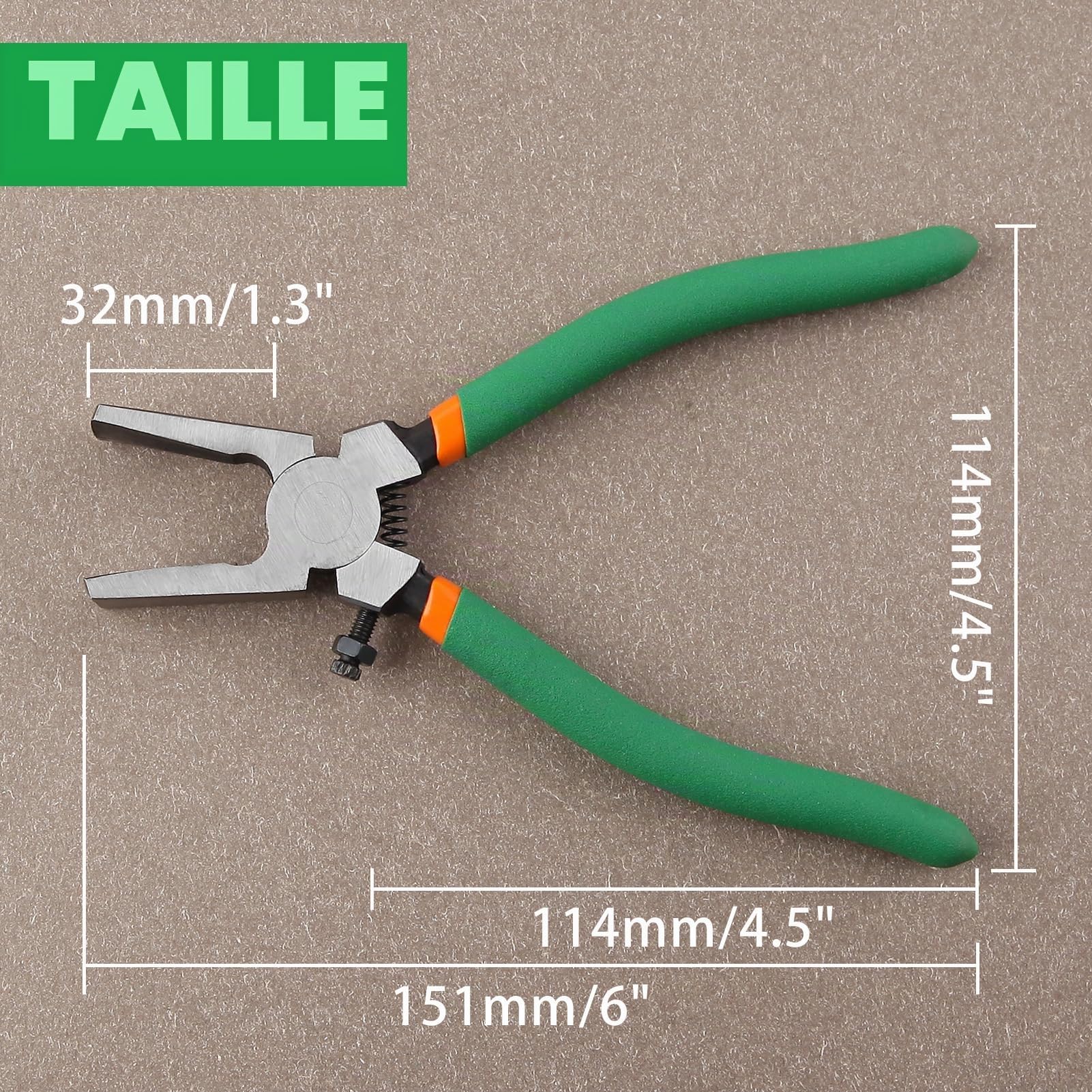 LEONTOOL Pince à Verre 15,2cm Acier Brise-Verre Vitrail