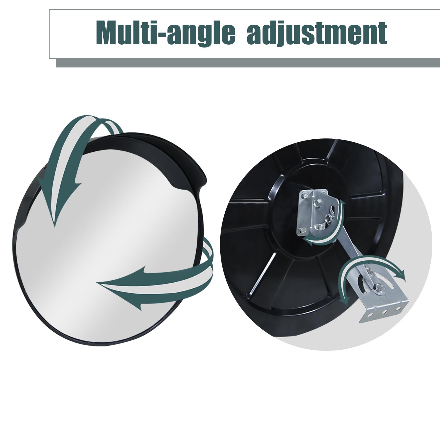 CCLIFE Miroir convexe circulation 45 cm grand angle garage