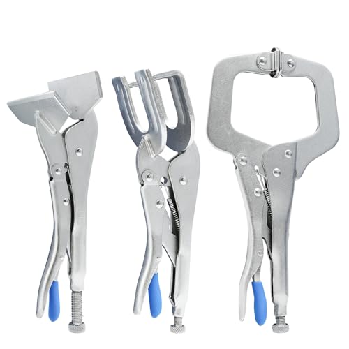 CCLIFE DIY Tools lot 3 pinces étau soudage 240-285 mm