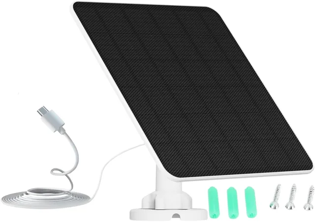 Jadeshay Solaire Panneau Caméra 4W 5V Étanche 360°