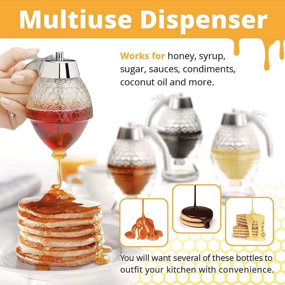Jadeshay distributeur miel 200 ml acrylique transparent