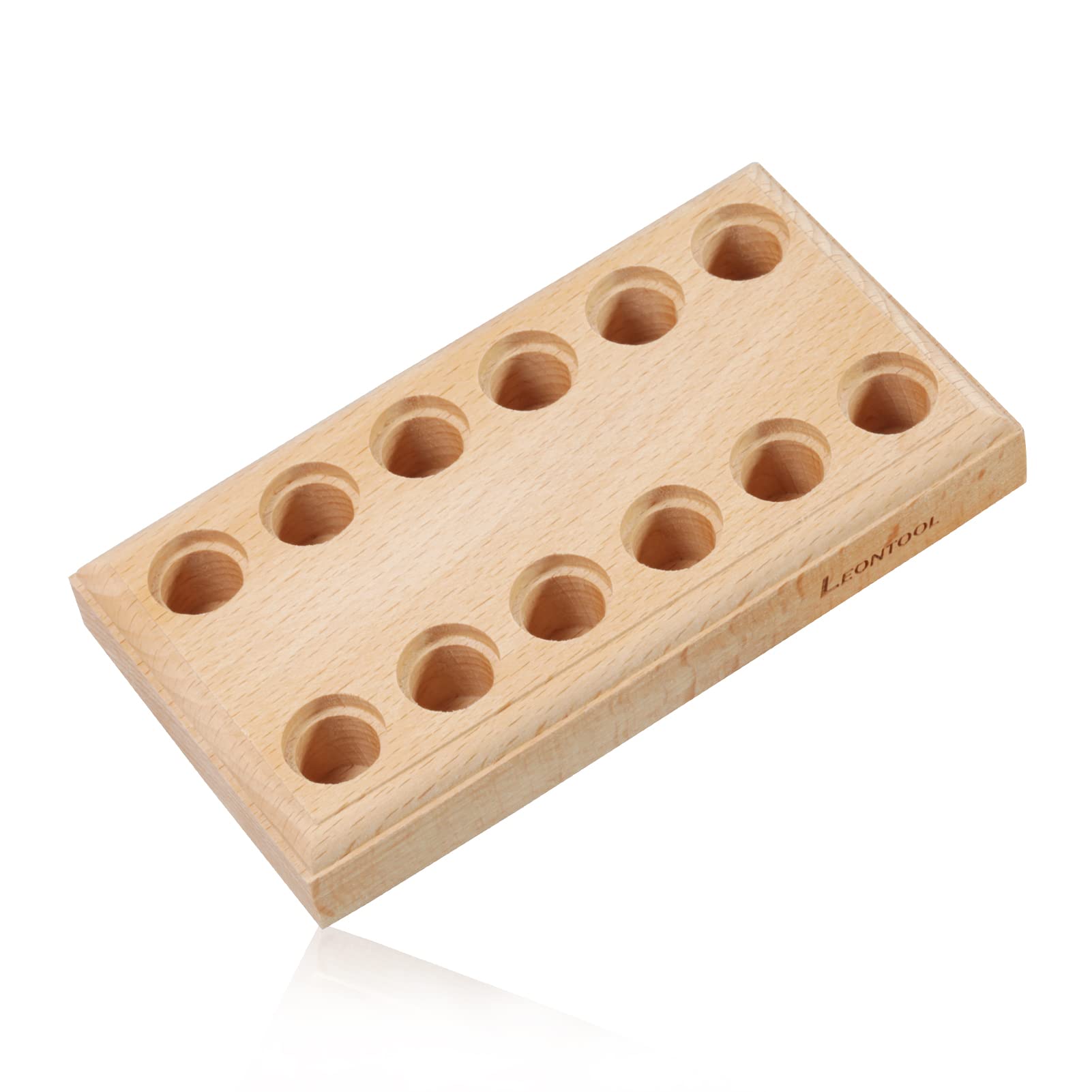 LEONTOOL Bloc bois 12 trous rangement pinces 80x148 mm