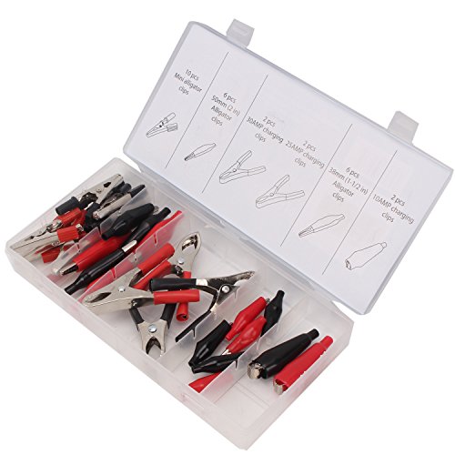 CCLIFE Electronic Tools coffret 28 pinces crocodile zingué