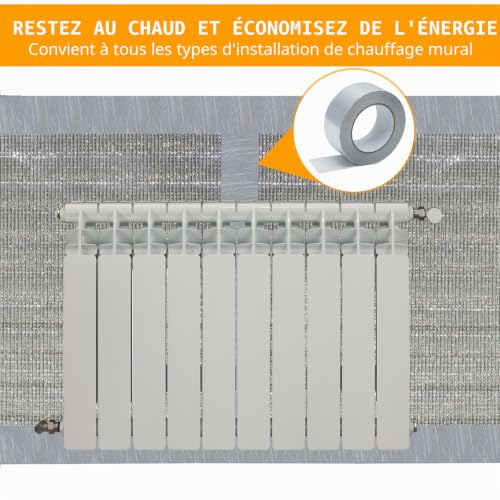 CCLIFE DIY Tools isolant thermique aluminium 0,5x20 m 10 m²