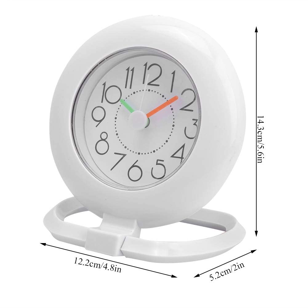 Jadeshay Horloge Salle de Bain Blanche Étanche