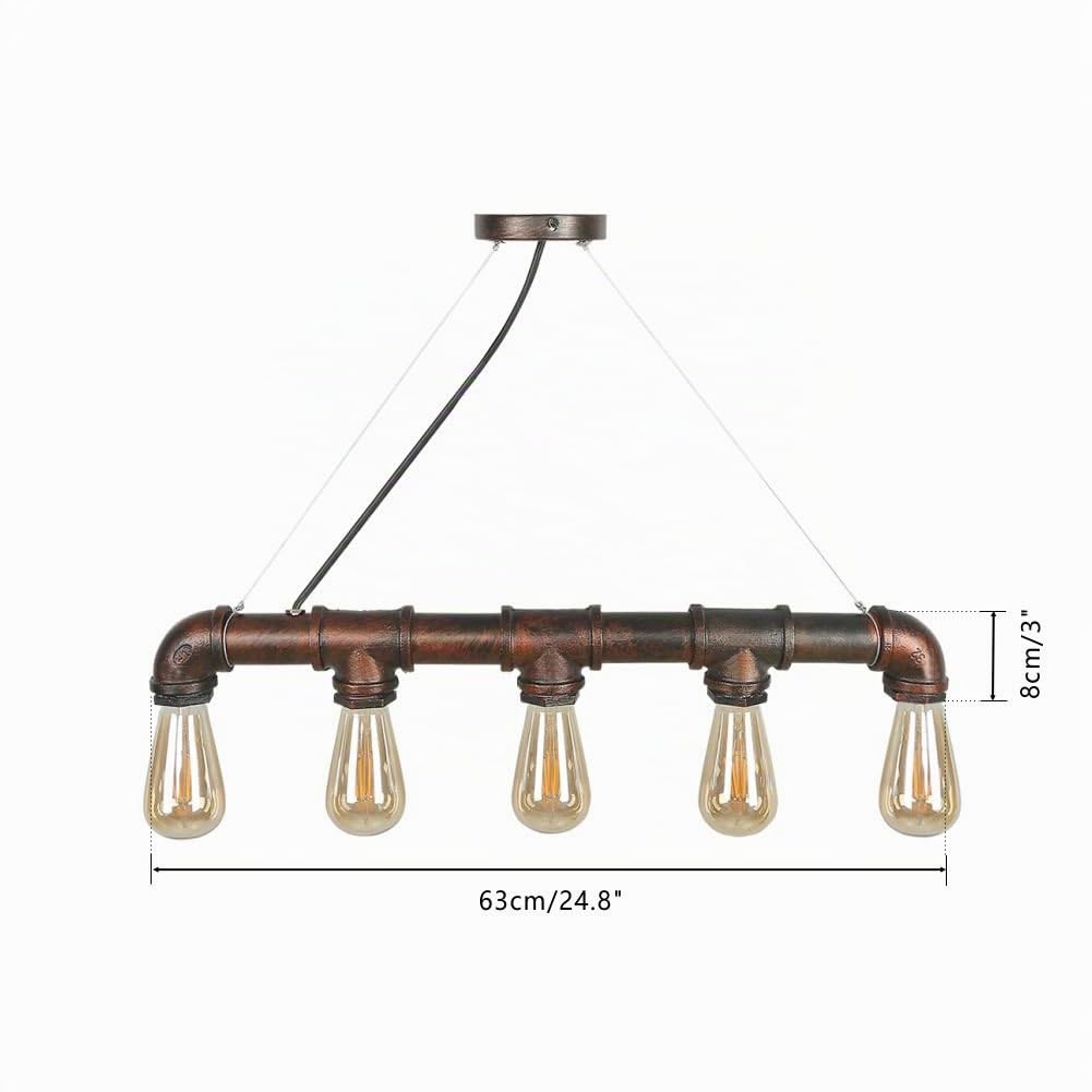 CCLIFE DIY Tools suspension industrielle bronze E27 5 lampes