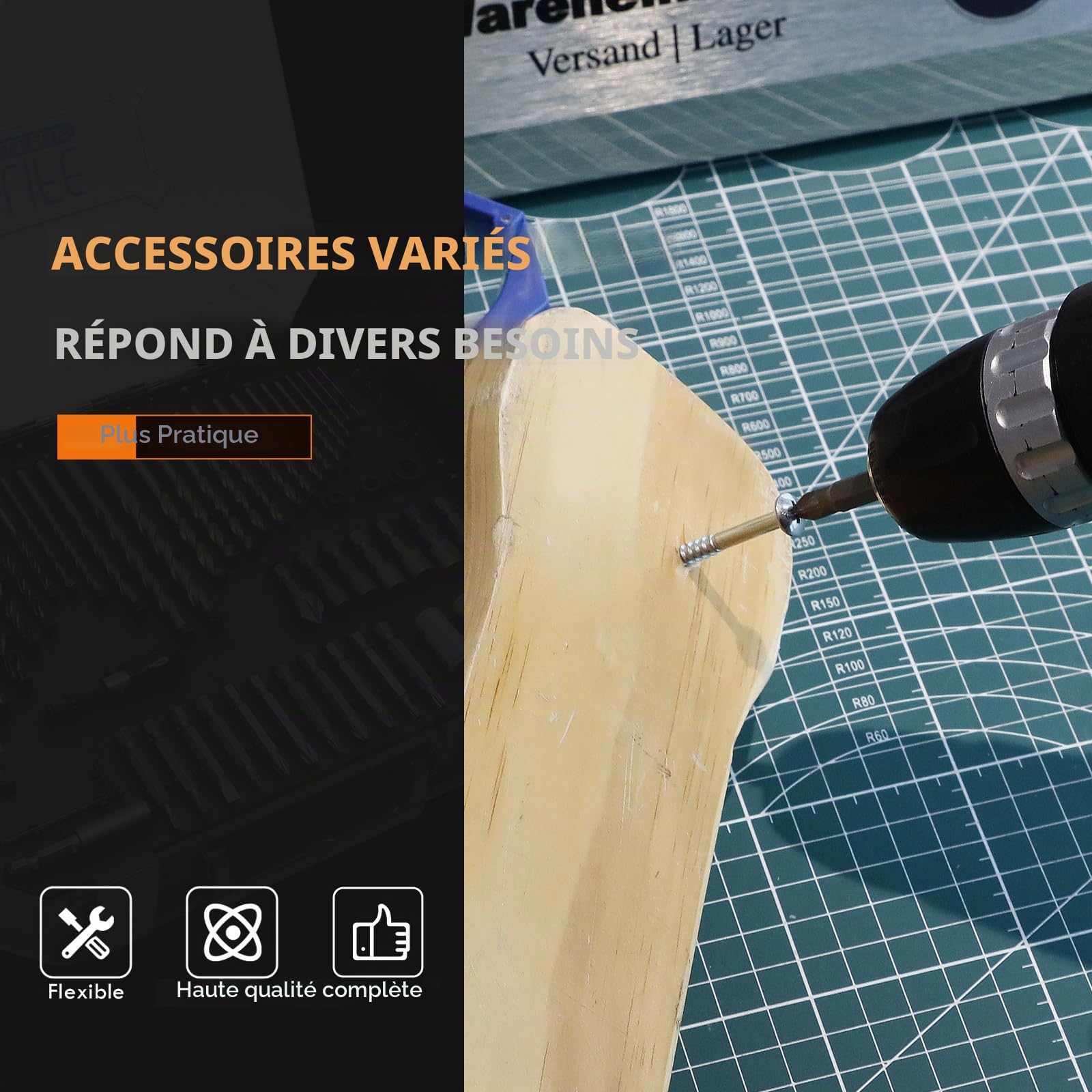 CCLIFE DIY Tools Coffret Forets 400 Pièces HSS Titane