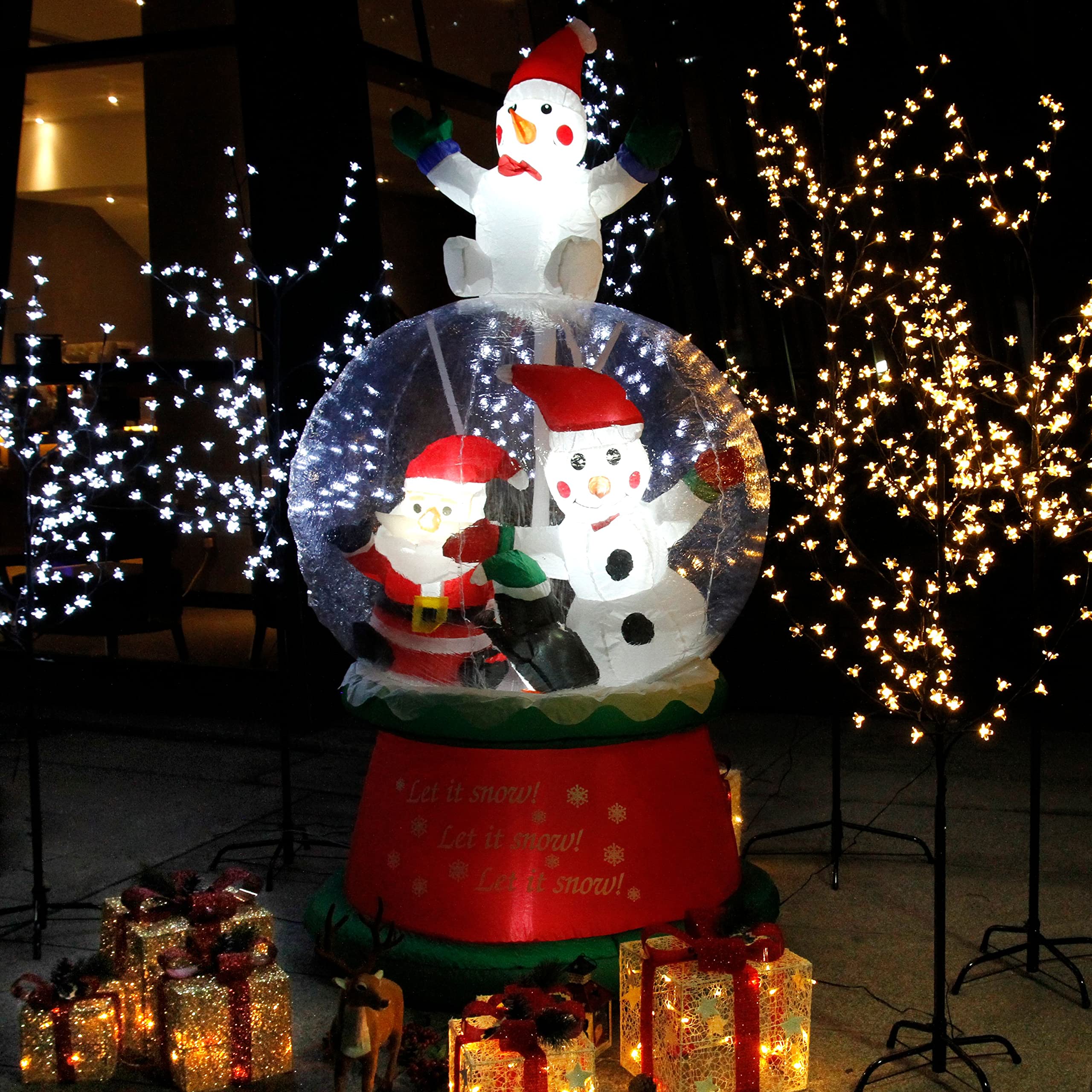 CCLIFE DIY Tools Bonhomme Neige Gonflable LED Boule