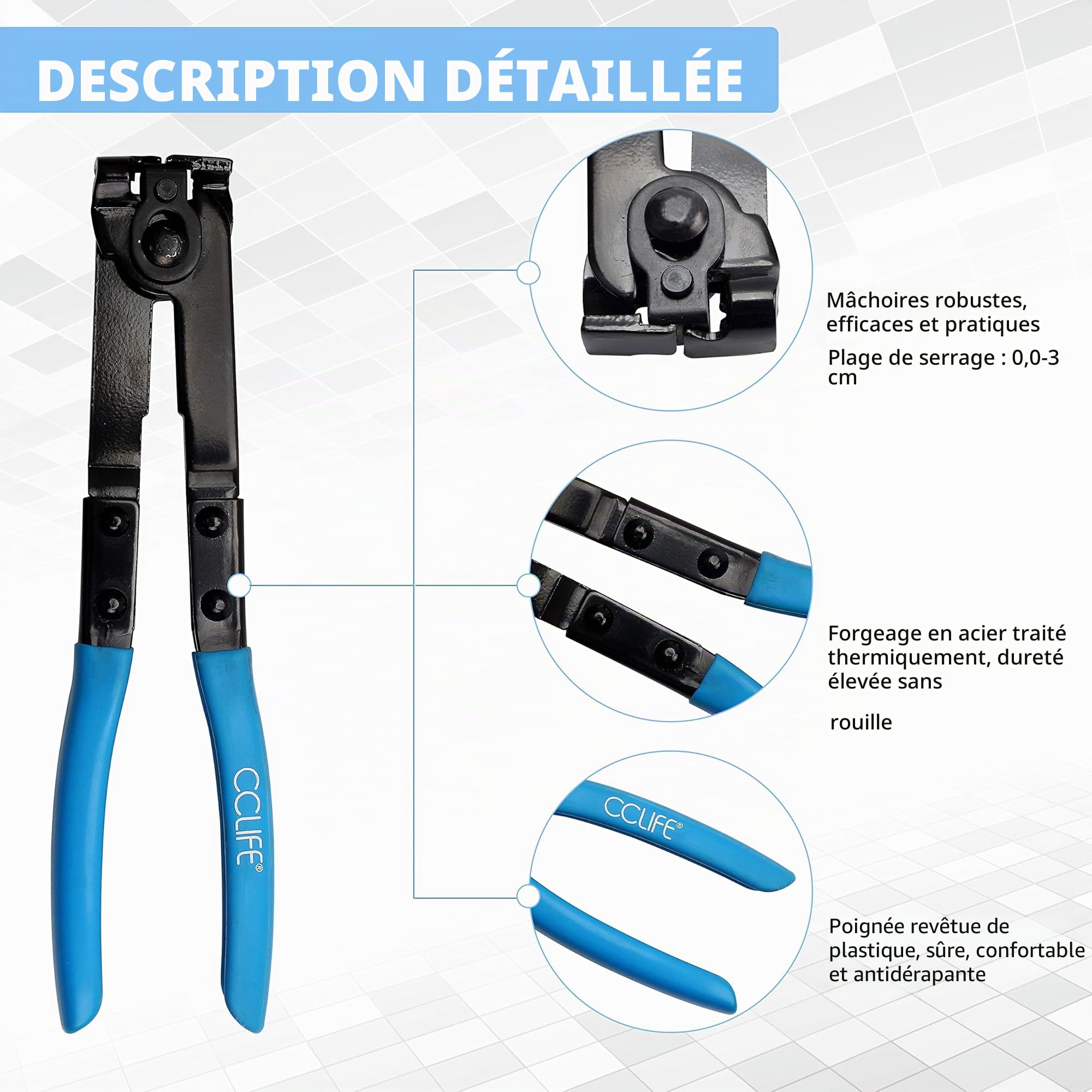 CCLIFE DIY Tools pince collier cardan 2 pièces Oetiker
