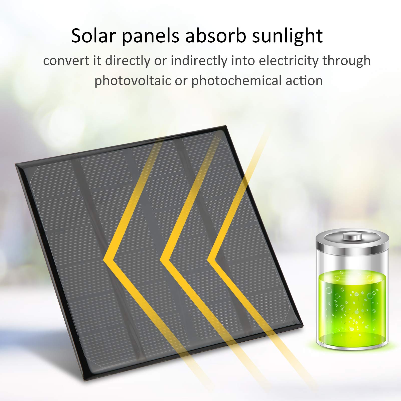 Jadeshay Solaire Photovoltaïque mini panneau 2W 6V 115 mm