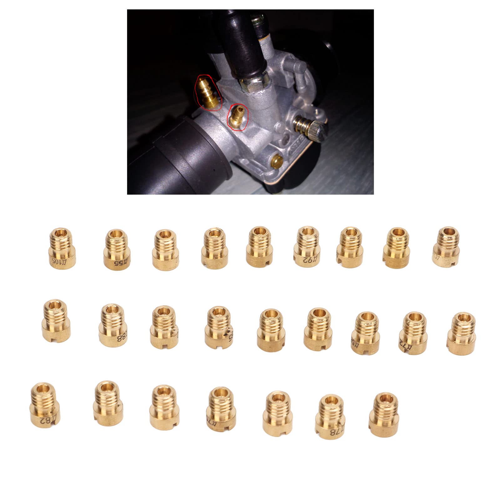 OUKENS Pièces d'auto kit gicleur carburateur M5 55-115 25 pcs