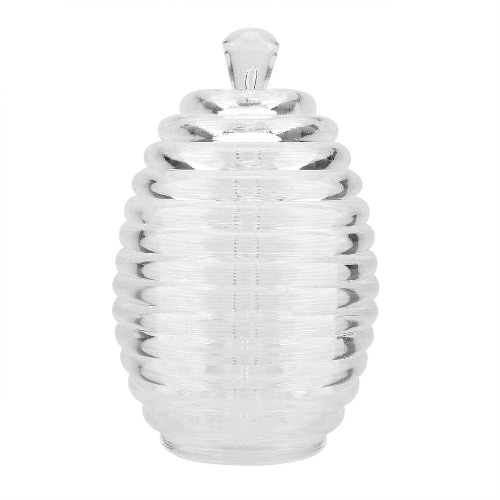 Jadeshay Articles Ménagers Pot à miel ruche 265 ml avec bâton