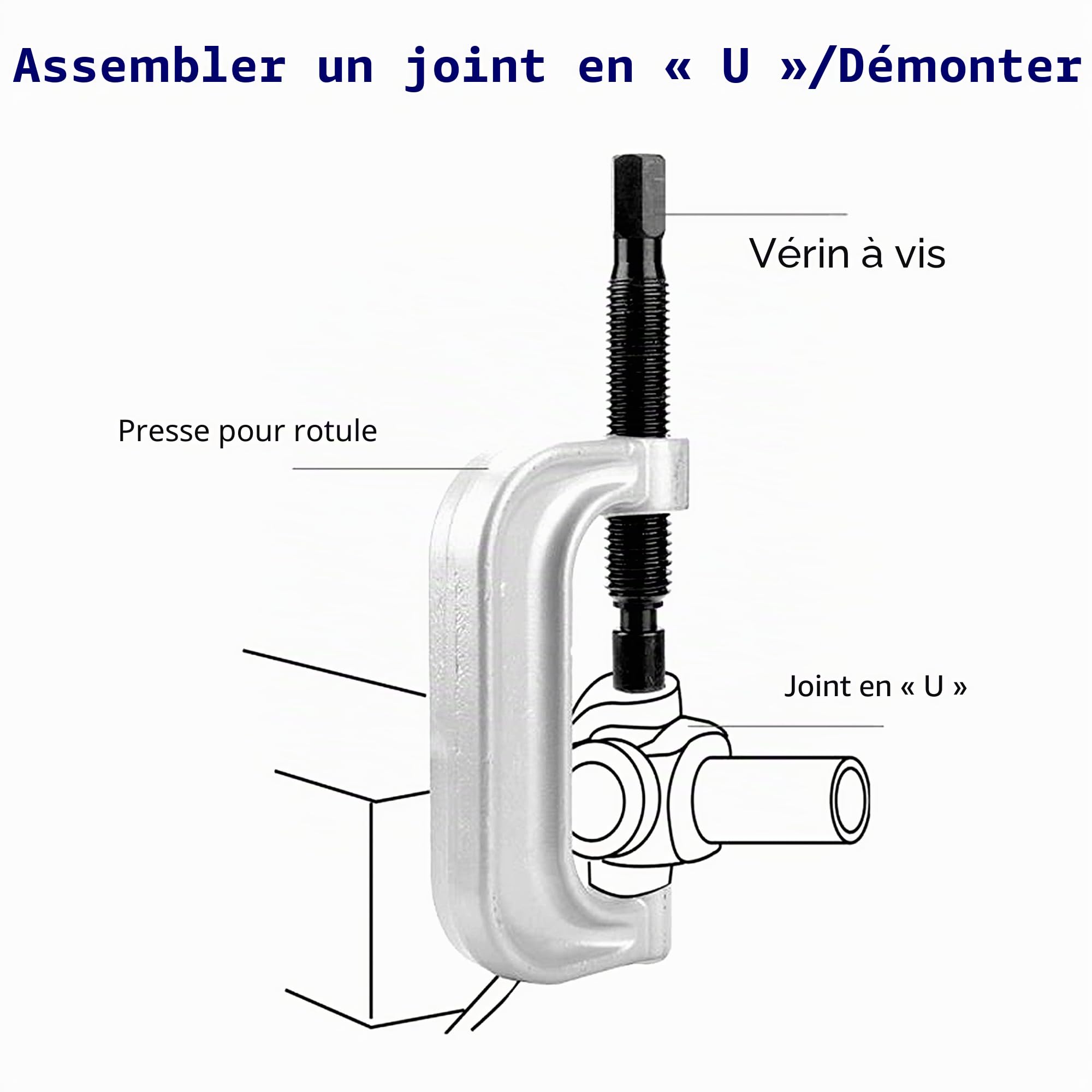 CCLIFE 10 pièces presse rotules 4-en-1 cadre en C + coffret