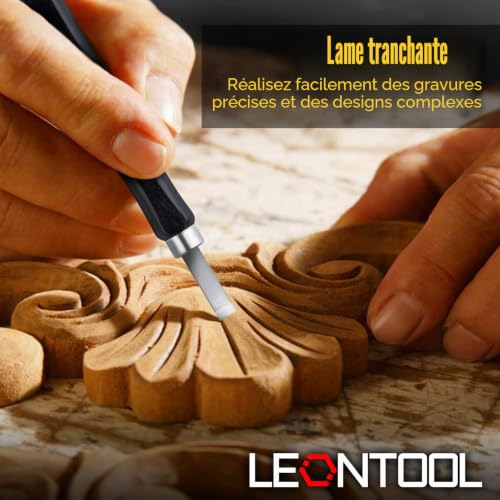 LEONTOOL Lames de Scie kit sculpture bois 12pcs acier SK2